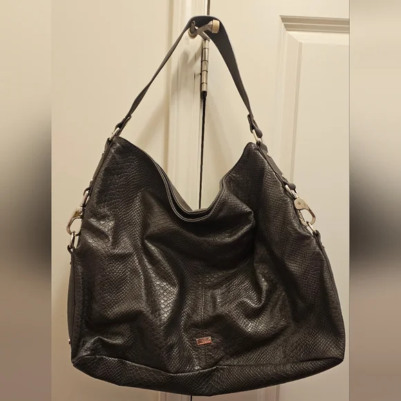 Thirty-one Jewel Dark Gray Leather Hobo Bag - Picture 3 of 12